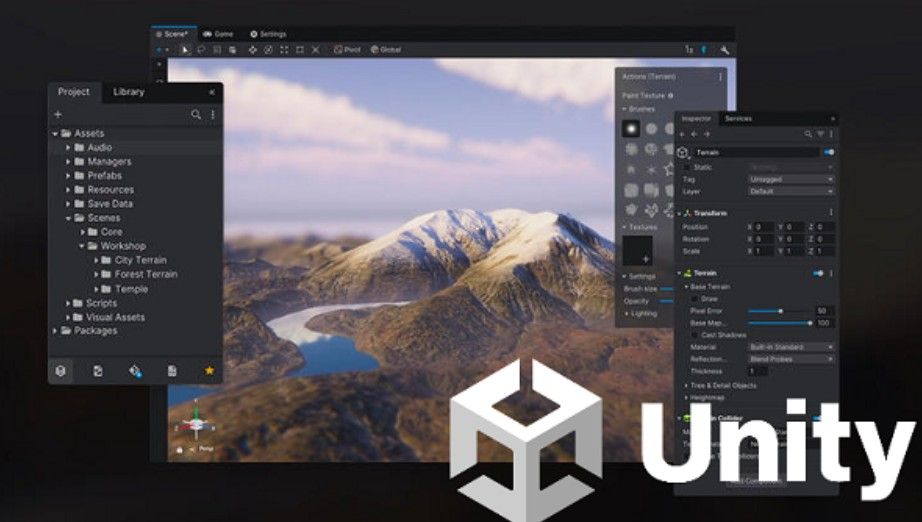 Unity — популярный игровой движок для создания кроссплатформенных 2D и 3D игр с мощными инструментами и большим сообществом